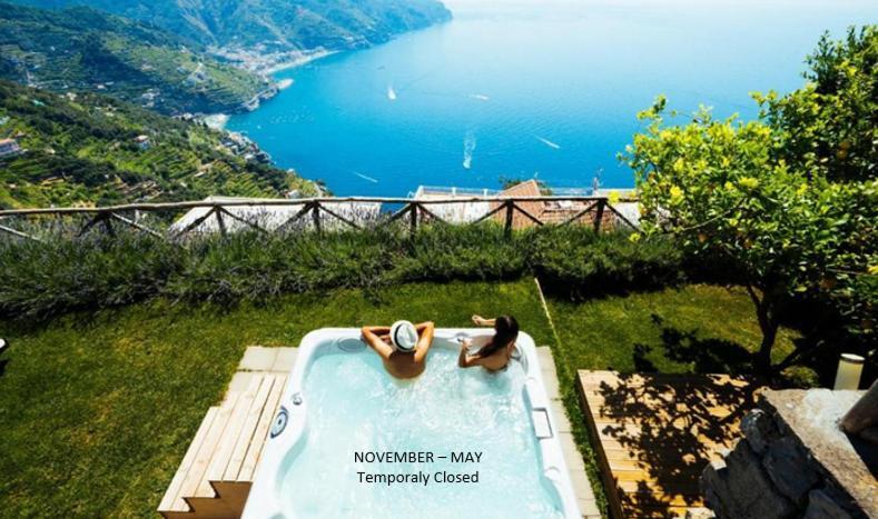 Sea View Villa In Ravello With Lemon Pergola, Gardens And Jacuzzi - Ideal For Elopements Exteriör bild