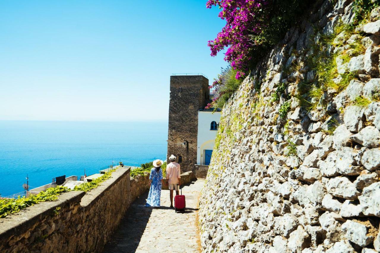 Sea View Villa In Ravello With Lemon Pergola, Gardens And Jacuzzi - Ideal For Elopements Exteriör bild