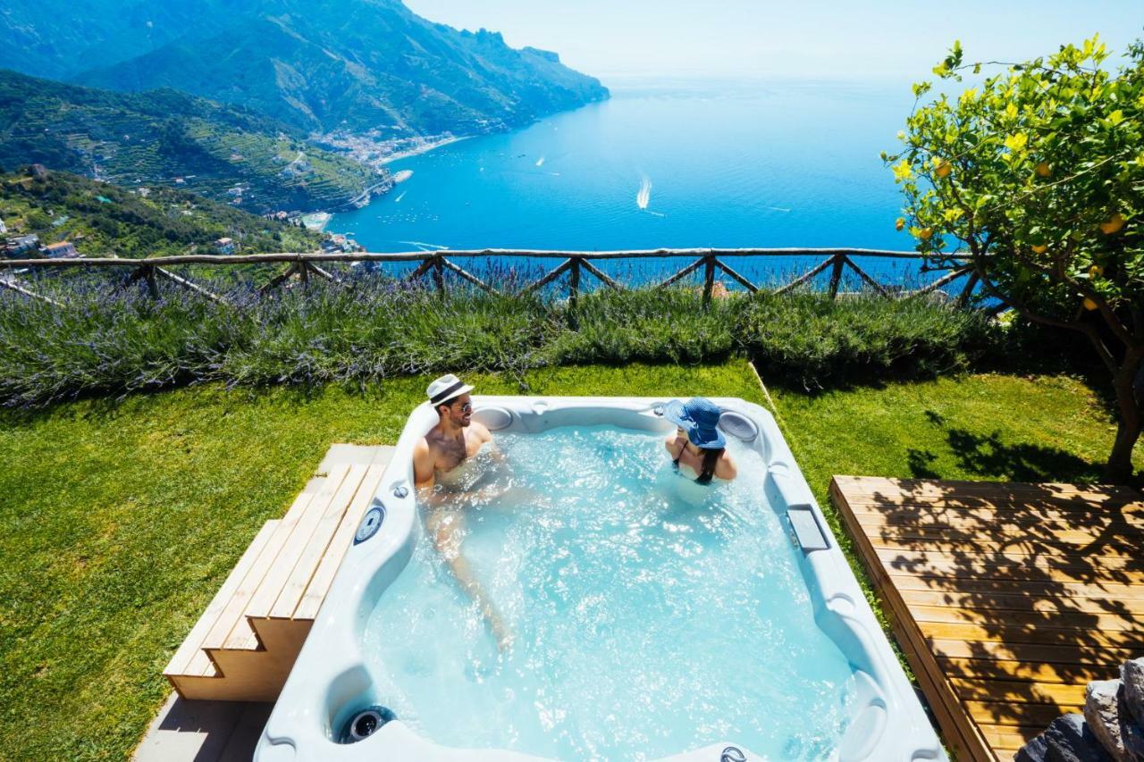 Sea View Villa In Ravello With Lemon Pergola, Gardens And Jacuzzi - Ideal For Elopements Exteriör bild